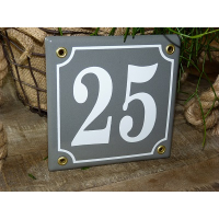 Huisnummer bord 'extra 1' 13x13 cm